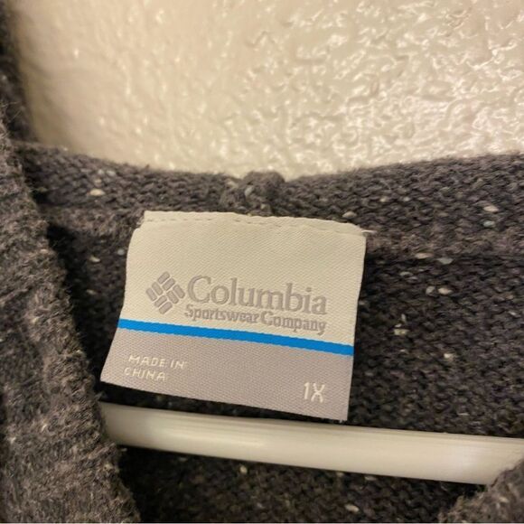 Columbia womans dark gray hooded sweater pullover hoodie plus size 1X - Picture 4 of 11